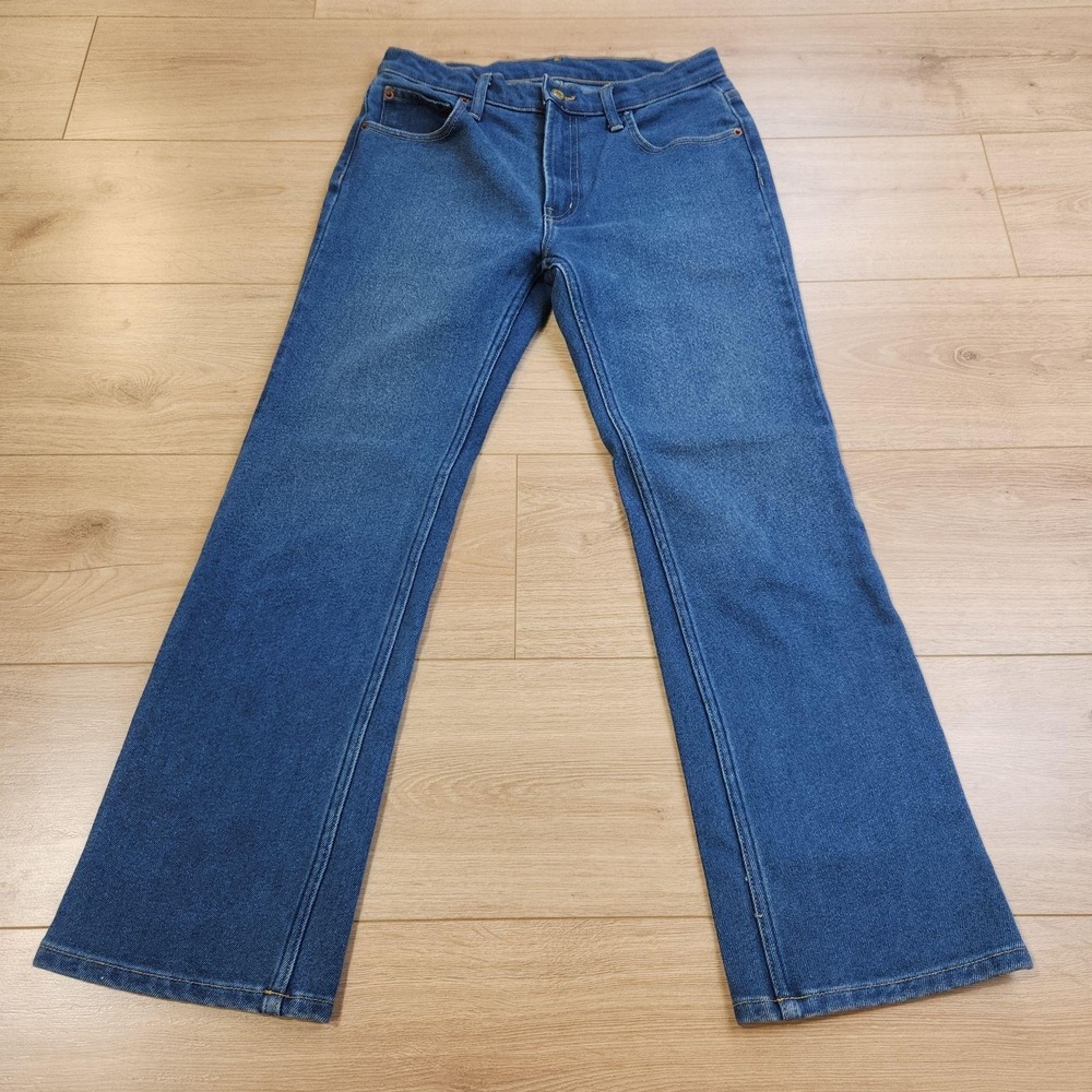 B SIDES Jeans Womens 25x27 Medium Wash Blue High Rise Straight Denim USA Made